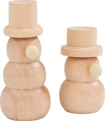 Produktbild von VBS Holz-Schneemänner, 2 St., 6,8 und 5,0 cm
