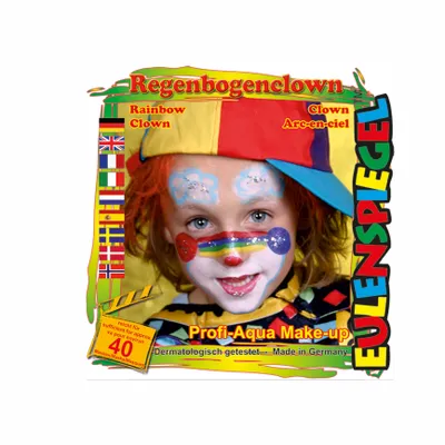 Produktbild von Eulenspiegel Regenbogenclown Profi-Aqua Make-Up Motiv-Set
