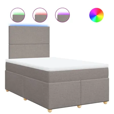 Produktbild von vidaXL Boxspringbett mit Matratze Taupe 120x190 cm Stoff