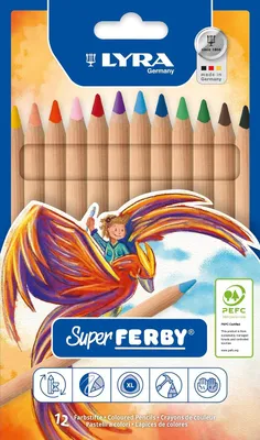 Immagine prodotto di Custodia di cartone Super Ferby contenente 12 matite colorate, assortite