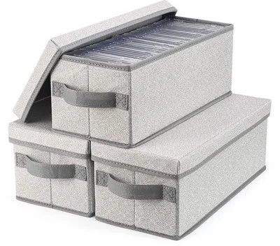 Immagine prodotto di Porta-CD grigio con coperchio, custodia pieghevole per CD