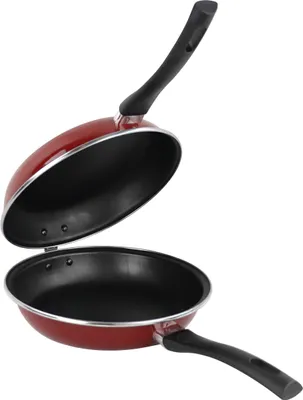 Image de Poêle double, 20 cm, induction, revêtement anti-adhésif , poêle à omelette