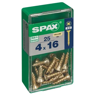 Immagine prodotto di Set di 20 viti in acciaio a testa svasata pozidriv SPAX, Diam.3,5 mm x L.16 mm