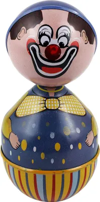 Produktbild von Blechspielzeug Stehaufmännchen Clown Figur Wackelfigur