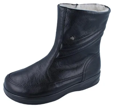 Produktbild von FINN COMFORT Cortina Herren Winterstiefel schwarz Glattleder Lammfellfutter - Größe: 43
