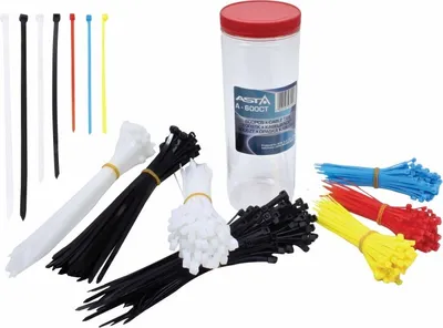 Immagine prodotto di Set-kit 600 fascette elettricista, plastica, resistenti alle temperature, per gestione dei cavi elettrici
