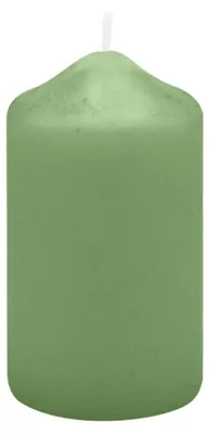 Produktbild von Spitzkopf Stumpen Kerzen Grün 9 x Ø 5 cm, 12 Stück