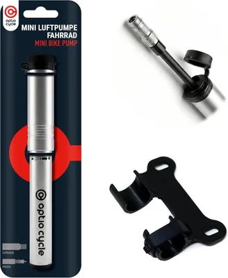 Produktbild von Mini Fahrradpumpe 120 PSI, Aluminium Handpumpe mit Schlauch, für Rennrad
