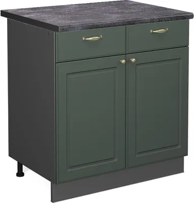 Image de Meuble cuisine Vicco Fame-Line Vert Or Campagne 80cm , PT Anthracite, Model 45672
