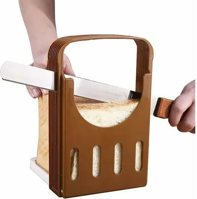 Obrázek produktu pro Kráječ na chléb Kráječ na toasty Průvodce krájením Kuchyňské nářadí