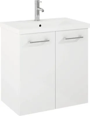 Image de Meuble lavabo Jika PONTA blanc 600 x 600 x 386 mm H40J5222005001