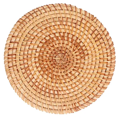 Runde Rattan-Platzmatte, hitzebeständig, 22 cm, handgewebt