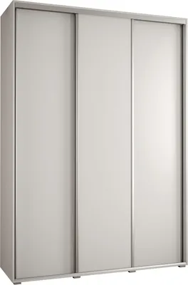 Produktbild von MEBLE KRYSPOL Davos 1 Schrank, drei Türen - 235,2x180x45 cm - Weiß Weiß Silber