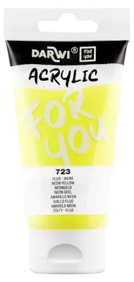 Produktbild von Acrylfarbe DARWI Acryl 75 ml - Neongelb