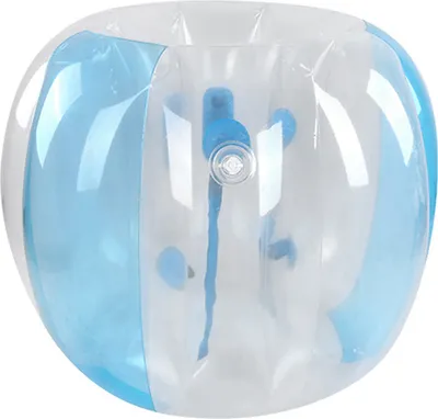 Produktbild von Aufblasbarer Bubble Ball 120cm, PVC blau – mit 2 Griffen – für Bubble Fußball & Garten – inkl. Flicken
