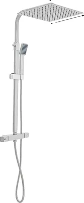 Produktbild von Duschsystem, Verbrühschutzventil, Dualer Wasseranschluss, Silber