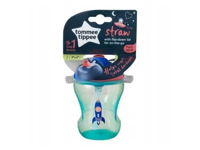 Zdjęcie produktu dla Tommee Tippee Straw Cup Kubek niekapek ze słomką 7m+ Boy, 230ml