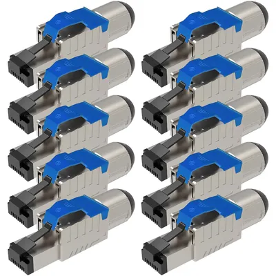 Produktbild von Netzwerkstecker RJ45 Stecker Cat8 CAT8.1 10 Steckverbinder werkzeuglos geschirmt