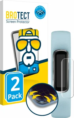 Produktbild von 2x BROTECT Fullscreen Schutzfolie für Garmin Vivosmart 4 Displayschutz Folie Fullcover Klar Transparent