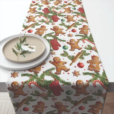 Zdjęcie produktu dla Świąteczny bieżnik na stół 40 x 150 cm Pierniki