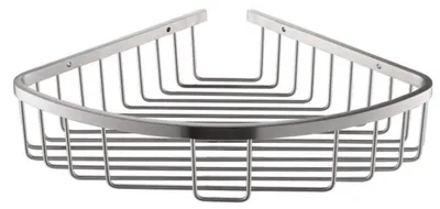 Immagine prodotto di Cesto doccia angolare, ripiano in acciaio inossidabile SUS304, organizer per bagno e cucina, con ventosa