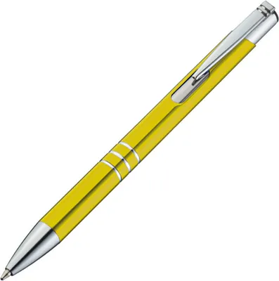 Produktbild von 50 Kugelschreiber aus Metall / Farbe: gelb