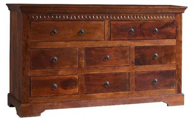 Immagine prodotto di MASSIVMOEBEL24 | OXFORD #524 Cassettiera in legno di acacia - laccato / nougat 145x49x85