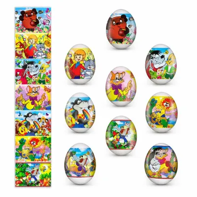 Produktbild von Ostereier Dekoration Schrumpffolie Ostern Zauberfolie Thermofolie für Kinder