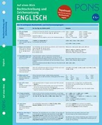 Produktbild von PONS Rechtschreibung und Zeichensetzung/Englisch