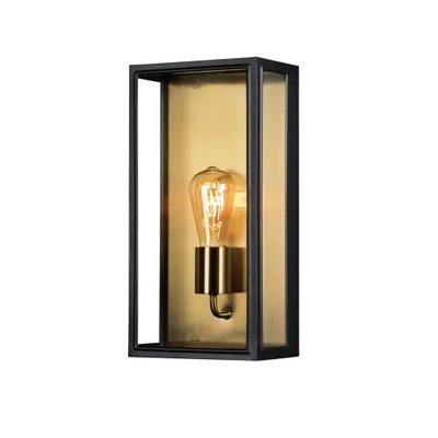 Produktbild von Konstsmide 7349-758, Wandbeleuchtung für den Außenbereich, Schwarz, Messing, Glas, Stahl, IP44, Fassade, I