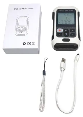 Zdjęcie produktu dla Miernik mocy światłowodu, przenośny, 4 w 1, cyfrowy, ładowalny, 70–+10 dBm Tester do technologii komunikacyjnej