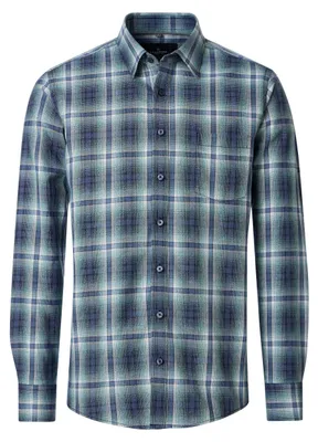 Produktbild von Casa Moda – Herren – Langarm-Freizeithemd Freizeithemd langarm aqua bis petrol – Art. 126132080