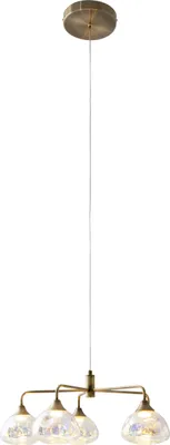 Produktbild von Näve Leuchten 5flg. LED Pendelleuchte "VARNA" Ø: 50cm 5flg. LED Pendelleuchte "VARNA" Ø: 50cm Pendelleuchten - 5flg. LED Pendelleuchte "VARNA" Ø: 50cm, Hängelampe im Vintage Style, aus Metall und Glas in messing, 120 cm hoch, Ø 50 cm, inkl. LED
