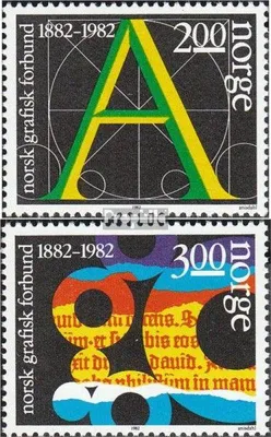 Produktbild von Briefmarken Norwegen 1982 Mi 872-873 (kompl.Ausg.) postfrisch Gewerkschaftsverband