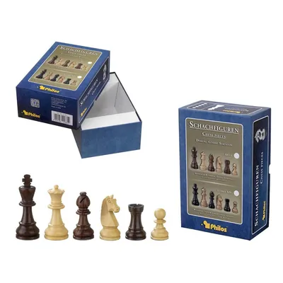Produktbild von Schachfiguren Barbarossa aus Holz, Königshöhe 90 mm, Set-Up Box