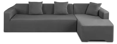 Image de Housse de canapé Inovra - Forme en L - Housse extensible - Lavable - Housse pour canapé d'angle - Protège-canapé universel - Confortable et extensible - Couvre-canapé
