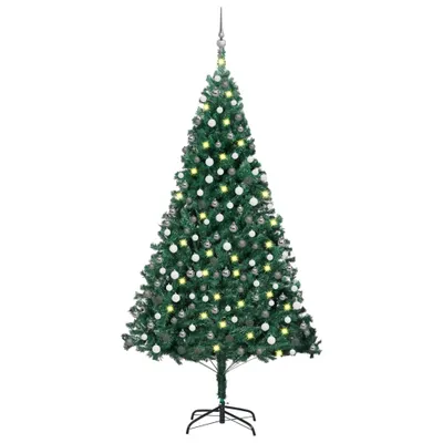Produktbild von Künstlicher Weihnachtsbaum mit Beleuchtung & Kugeln Grün 240 cm
