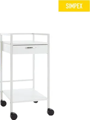 Obrázek produktu pro AUXILIO stůl na vybavení, vozík na vybavení, šířka 40 cm, výška 82 cm, 1 až 3 ocelové zásuvky, počet zásuvek:2 zásuvky