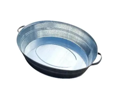Produktbild von Verzinkte Badewanne Große Ovale Pflanzgefäße Zinkwanne Metall Wanne Garten 27L