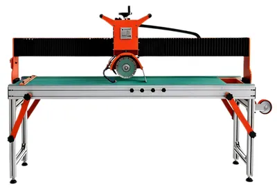 Produktbild von Fliesenschneider Fliesensäge - WG-X1200 - 3800W Vollautomatisch - 0-60 mm Schnitttiefe - 0-45° Gehrung - 800-2600 mm Schnittlänge - 1200 mm Schiene