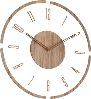 Produktbild von Wanduhr Wanduhr mit Holzgehäuse für Wohnzimmer,Büro,Schlafzimmer,Φ 35 cm