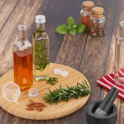 Immagine prodotto di Bottiglie di vetro da 250 ml per liquori, succhi, olio