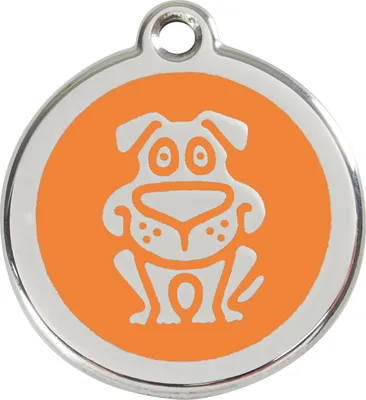 Produktbild von RedDingo Hundemarke mit individueller Gravur Dog orange, Größe: S
