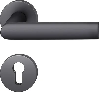 Produktbild von FSB Drückergarnitur 12 1108 ASL auf Rosette PZ, Aluminium schwarz matt