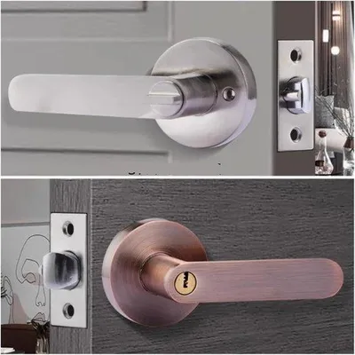 Produktbild von Famanu Türschloss aus Aluminiumlegierung mit Schlüssel - Verstellbarer Riegel 60/70 mm