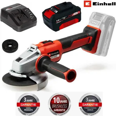 Produktbild von Einhell Professional Akku-Winkelschleifer AXXIO 18/125 Q Li-18 V,mit Akku 4 Ah / Ladegerät