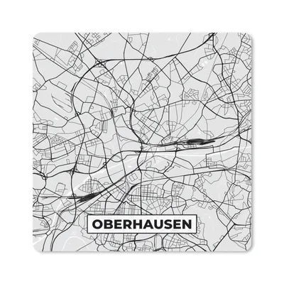 Produktbild von MuchoWow® Mauspad Mousepad Stadtplan - Deutschland - Karte - Oberhausen 30x30 cm - Mousepads - Maus Mat - Pad - Mausunterlage - Gaming