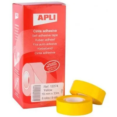 Obrázok produktu pre APLI 12274, 33 m, Žltá, 0,028 mm, 19 mm