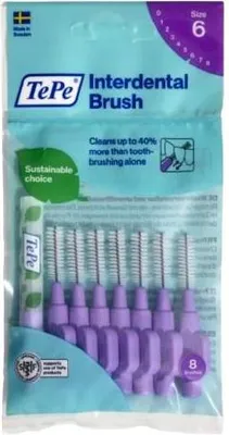Image de TePe | Brosses interdentaires 1,1 mm - Violet - 8 pièces - Nettoyage efficace - Protéger la santé dentaire