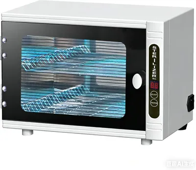 Produktbild von UV-Sterilisator mit Timer, digitaler Anzeige, LED-Desinfektion, weiß